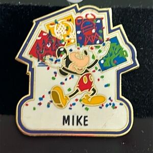 Disney Designs Personalized Enamel Name Pin - Personalized MIKE - Brand New
